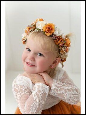 Handcrafted Silk Flower Crown Headband Adjustable for Girls Birthday Parties